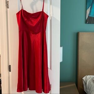 Donna Morgan Strapless Red Dress